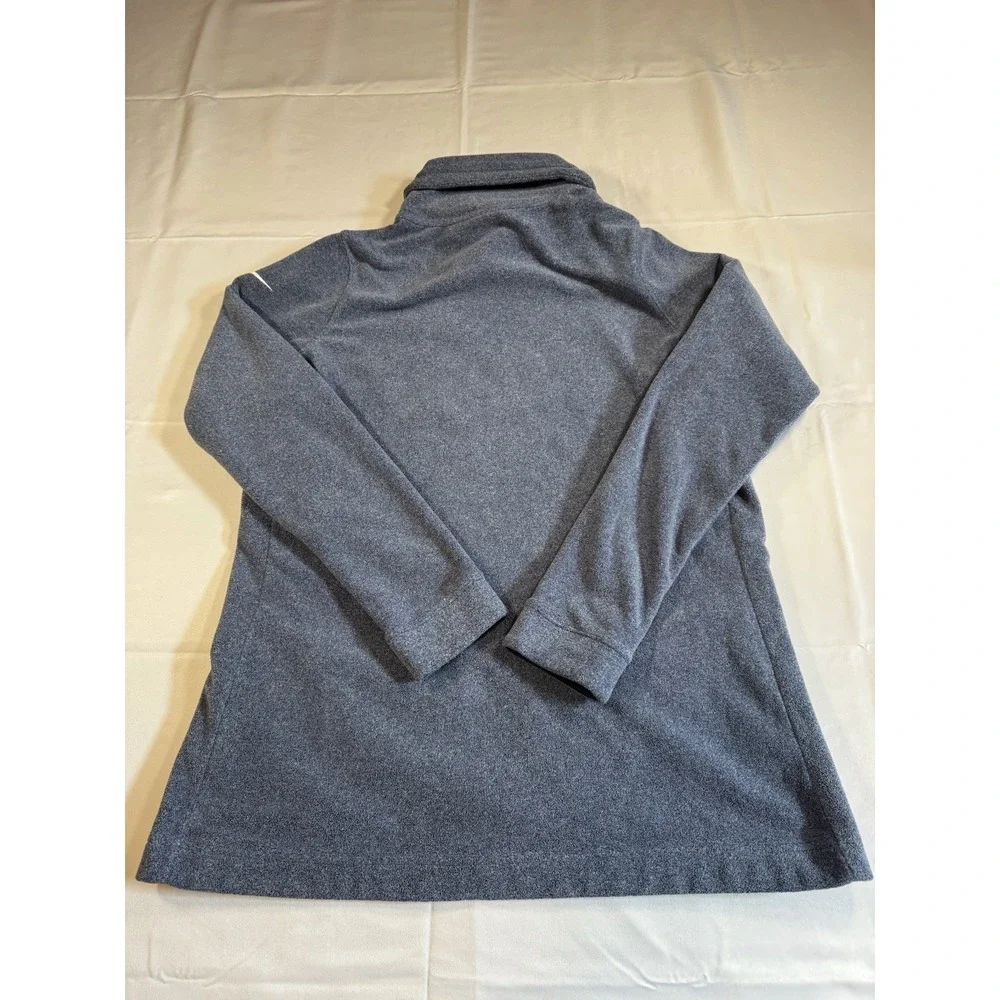Women's Nike Dri Fit Fleece Pullover Size L Blue Funnel Neck Pockets